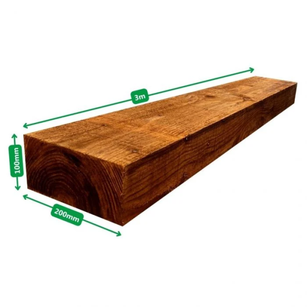 Pack pro : 20 traverses bois traitées marron - 3 m, 700 kg