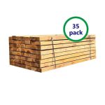 Pack de 35 mini-traverses en chêne naturel (non traité) - 2,4 m, charme rustique et robustesse